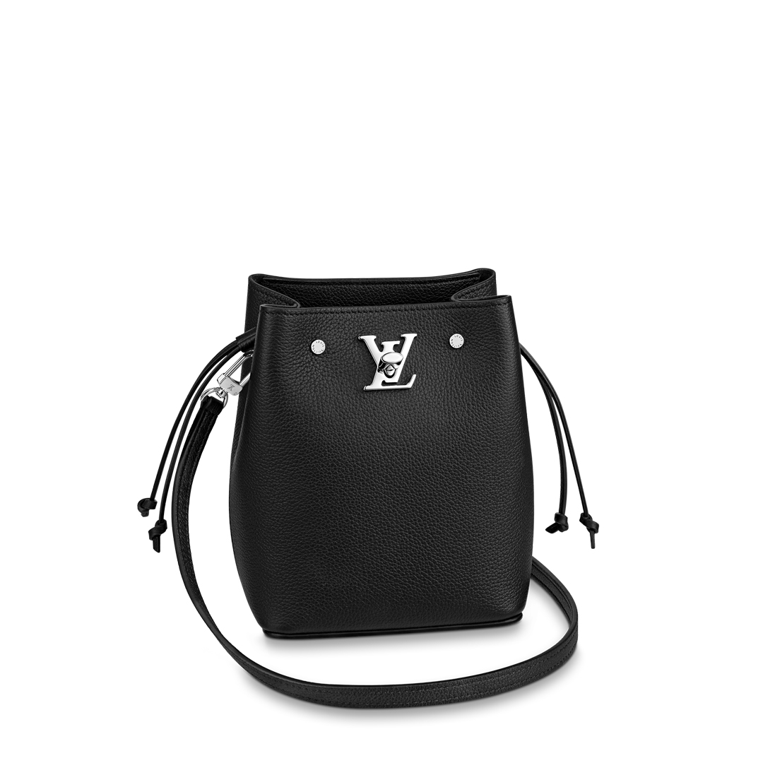 Louis Vuitton NANO LOCKME BUCKET Shoudler Bag M68709 Black